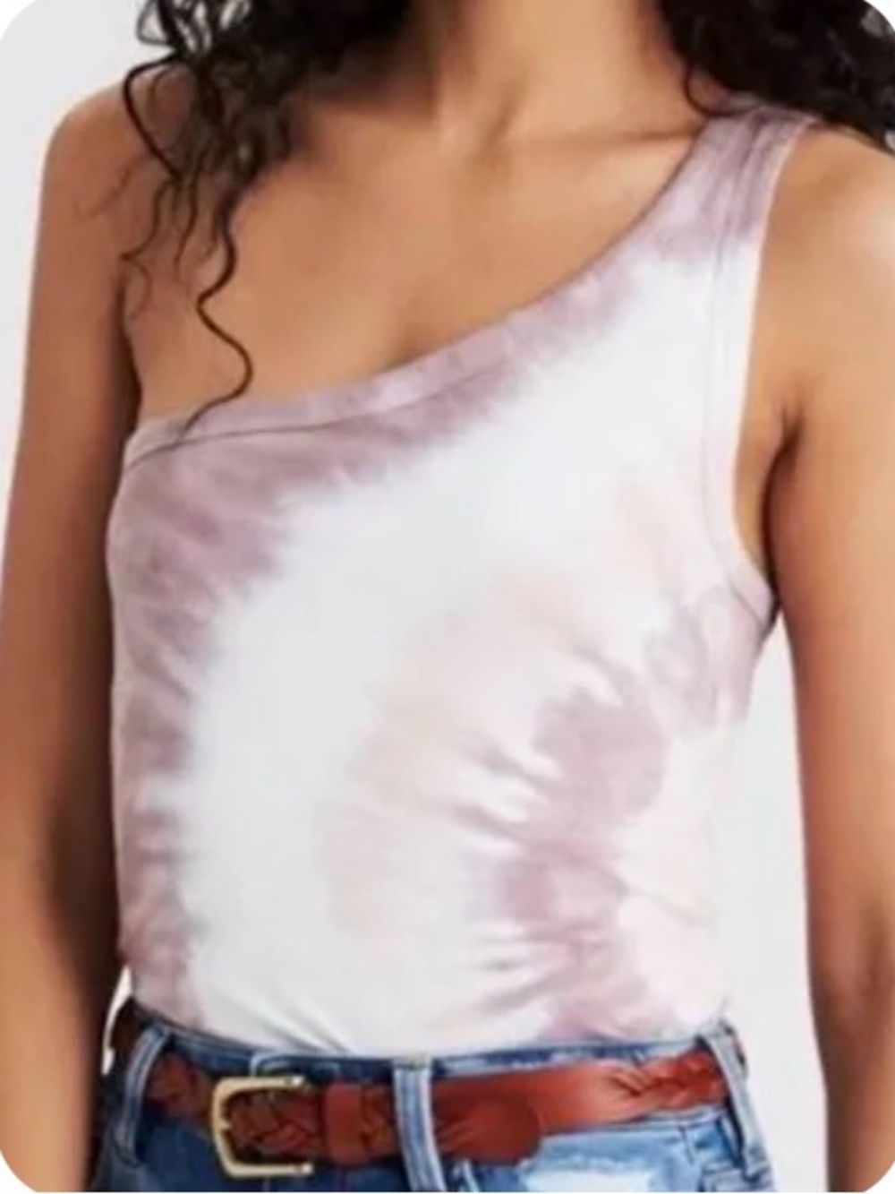 American Eagle One-Shoulder Tie-Dye Crop Top